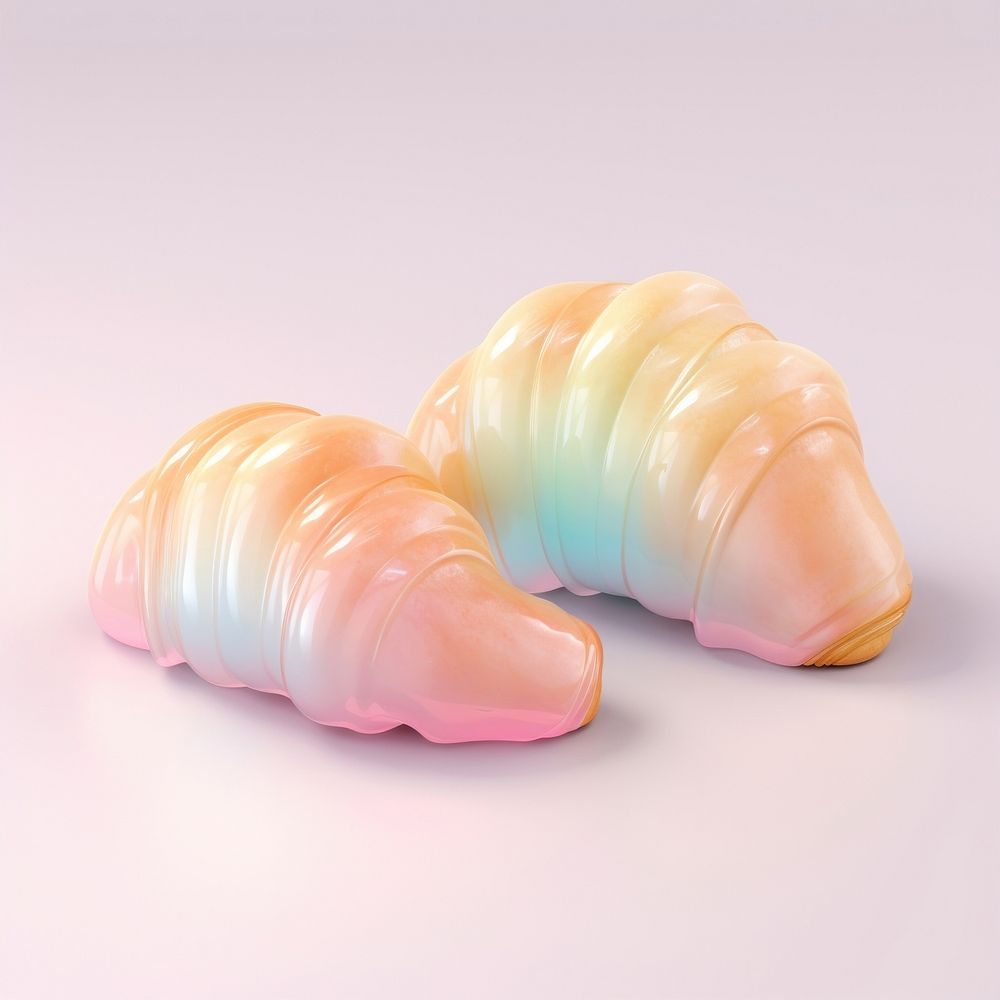 3d jelly croissants food invertebrate seashell.