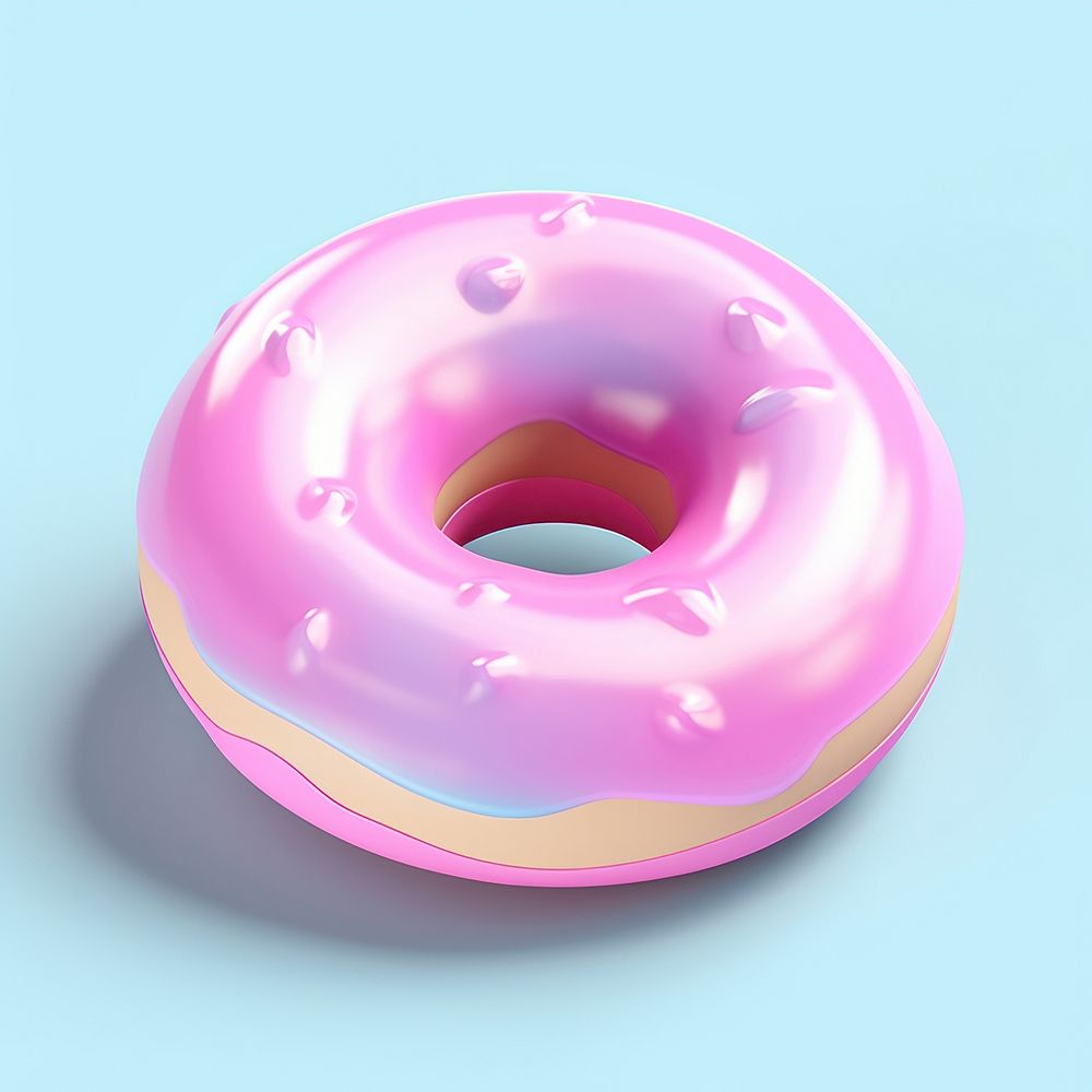 3d jelly donut shape food confectionery.
