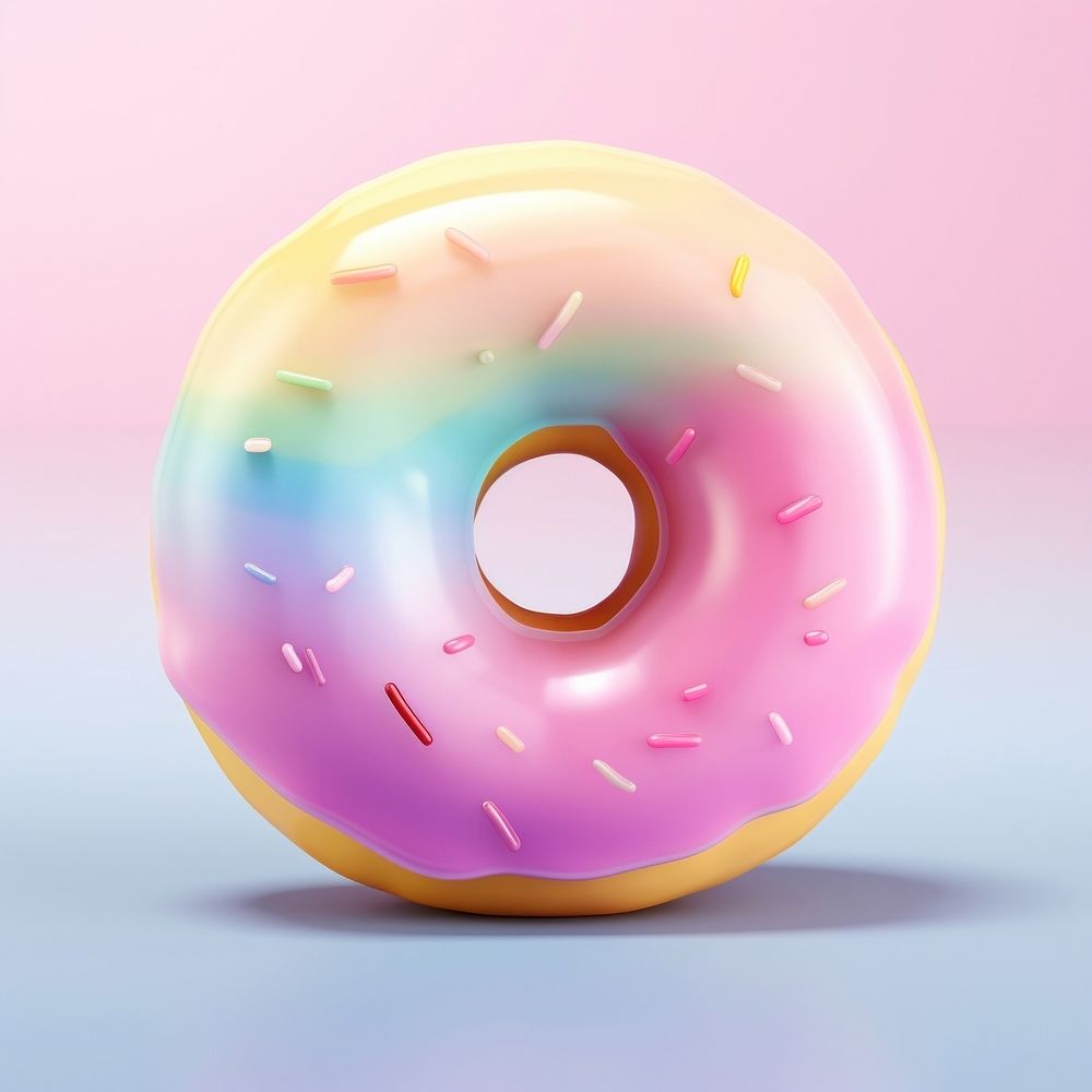 3d jelly donut shape food confectionery.