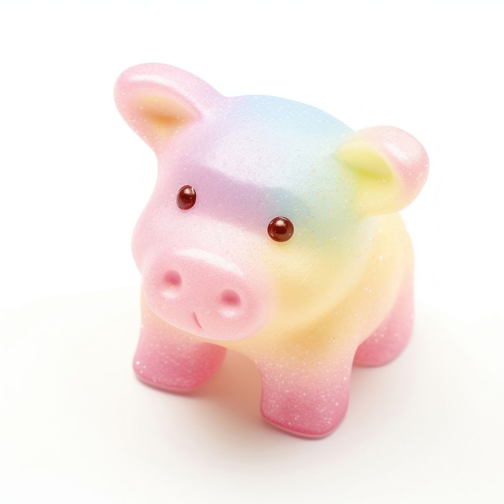3d jelly glitter cow mammal animal candy.