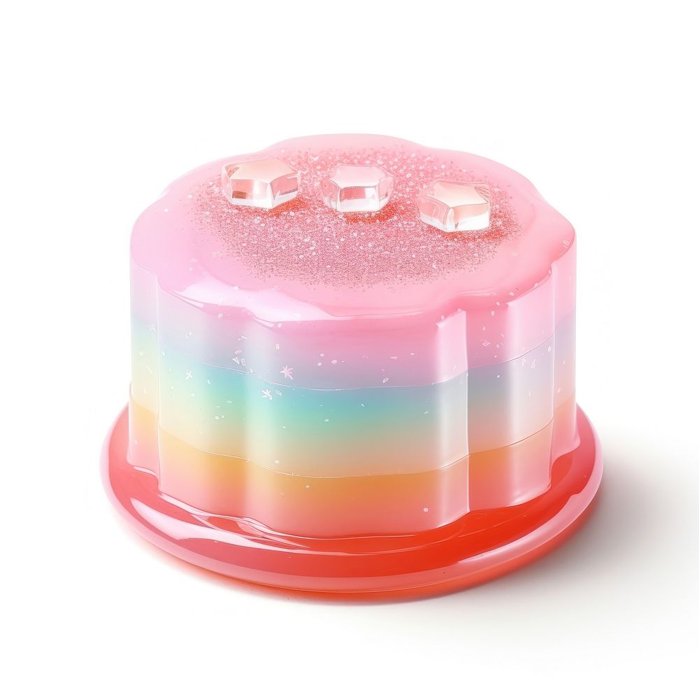 3d jelly glitter cake dessert candy food.