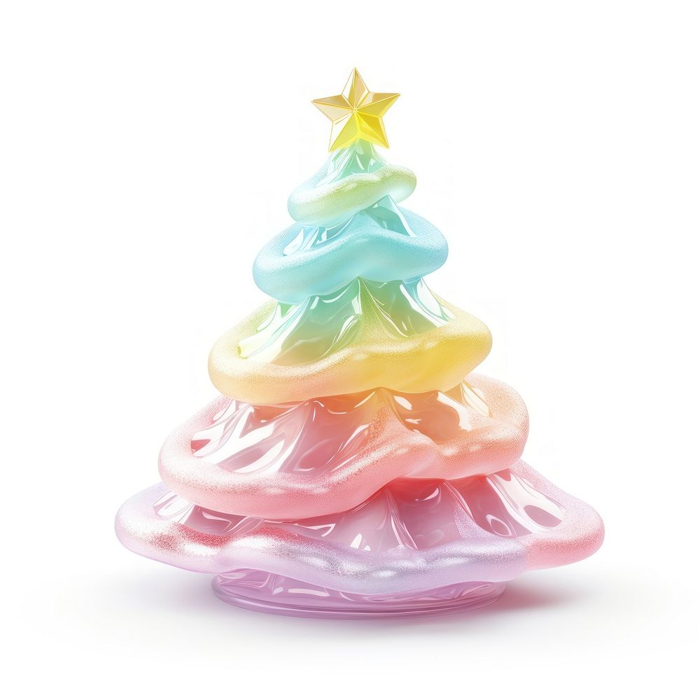 3d jelly glitter christmas tree dessert celebration creativity.