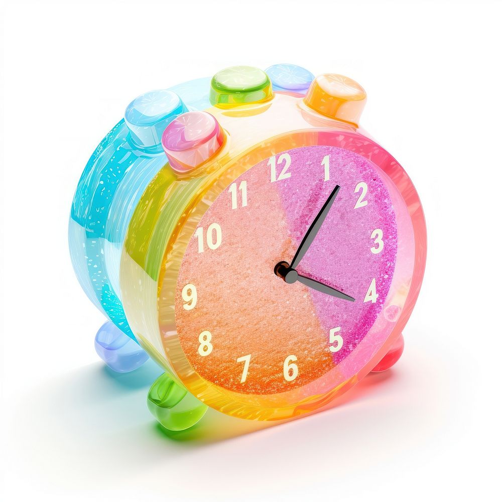 3d jelly glitter clock medication deadline accuracy.