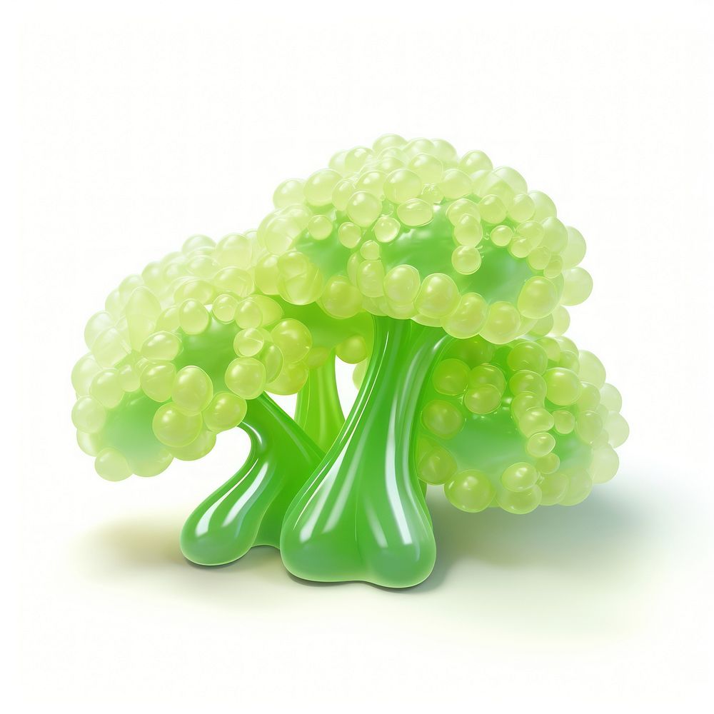 3d jelly glitter Broccoli broccoli vegetable grapes.