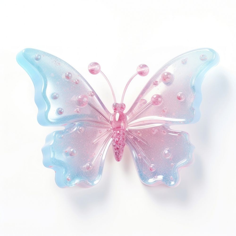 3d jelly glitter butterfly accessories fragility accessory.