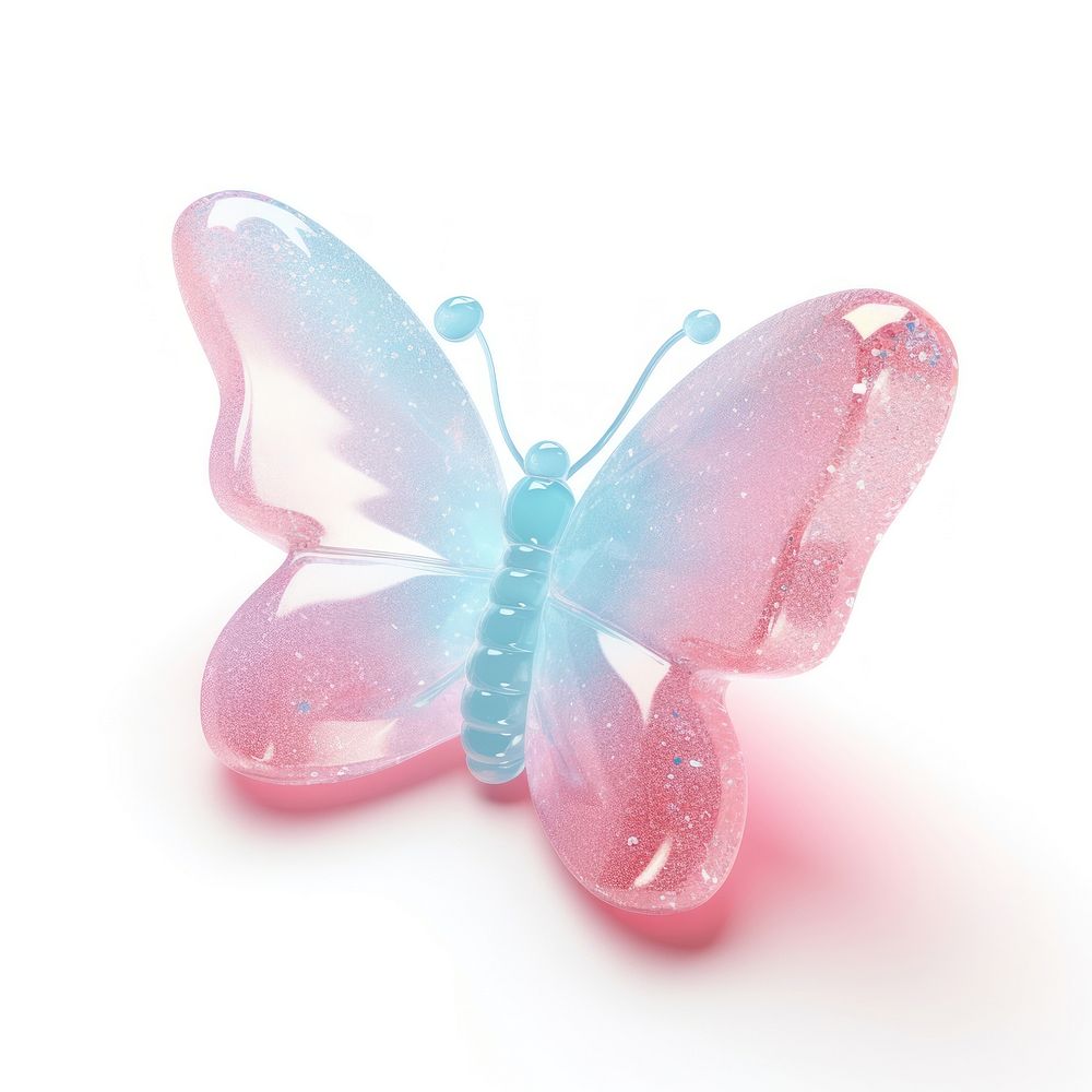 3d jelly glitter butterfly accessories fragility accessory.
