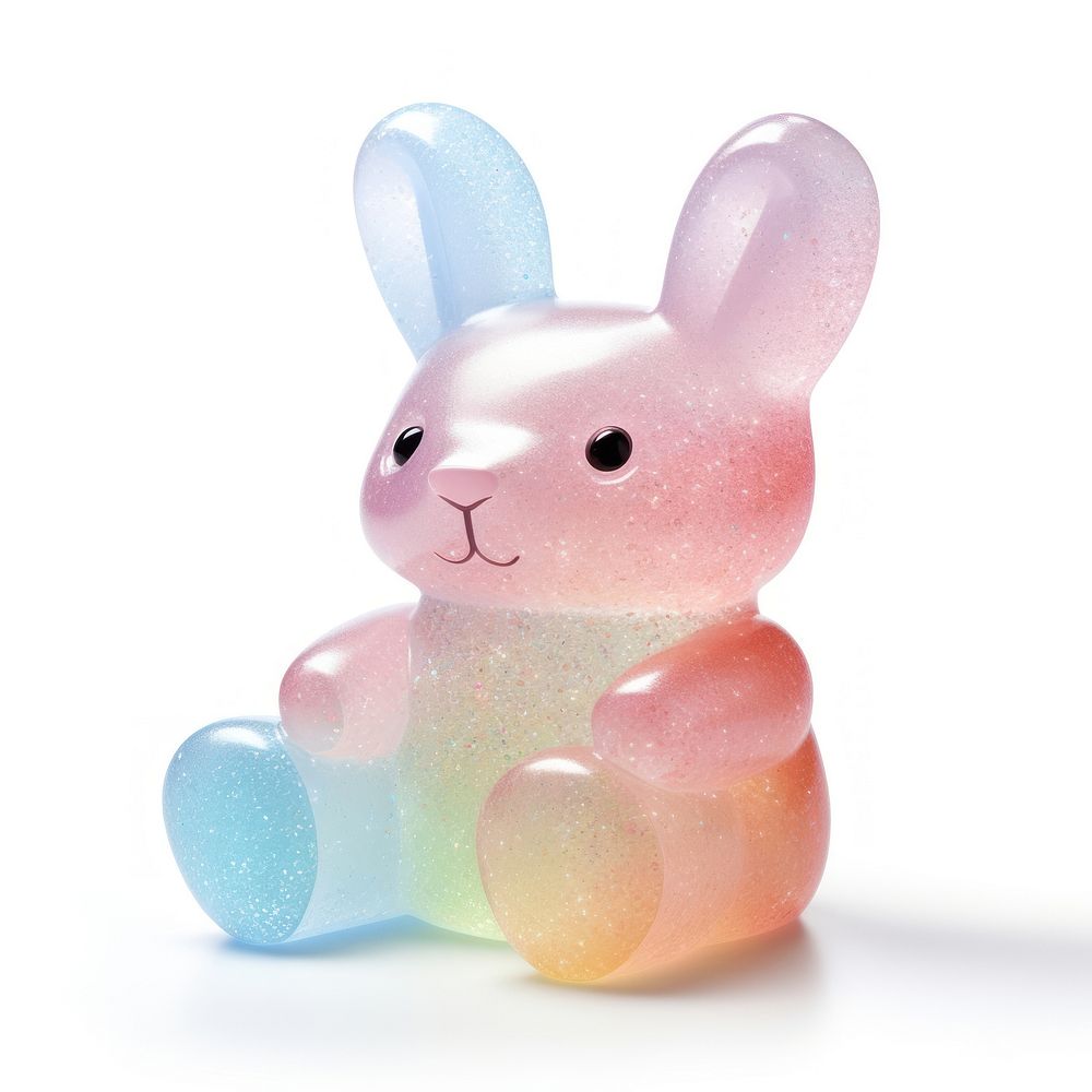 3d jelly glitter bunny sweets candy cute.