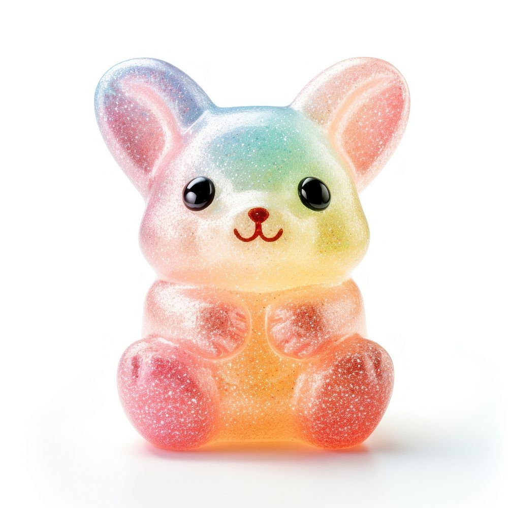 3d jelly glitter bunny mammal animal sweets.