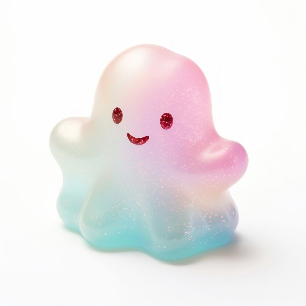 3d jelly glitter ghost sweets representation confectionery.