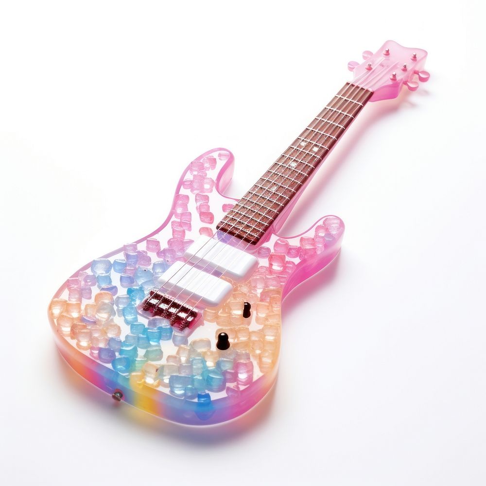 3d jelly glitter guitar creativity string purple.