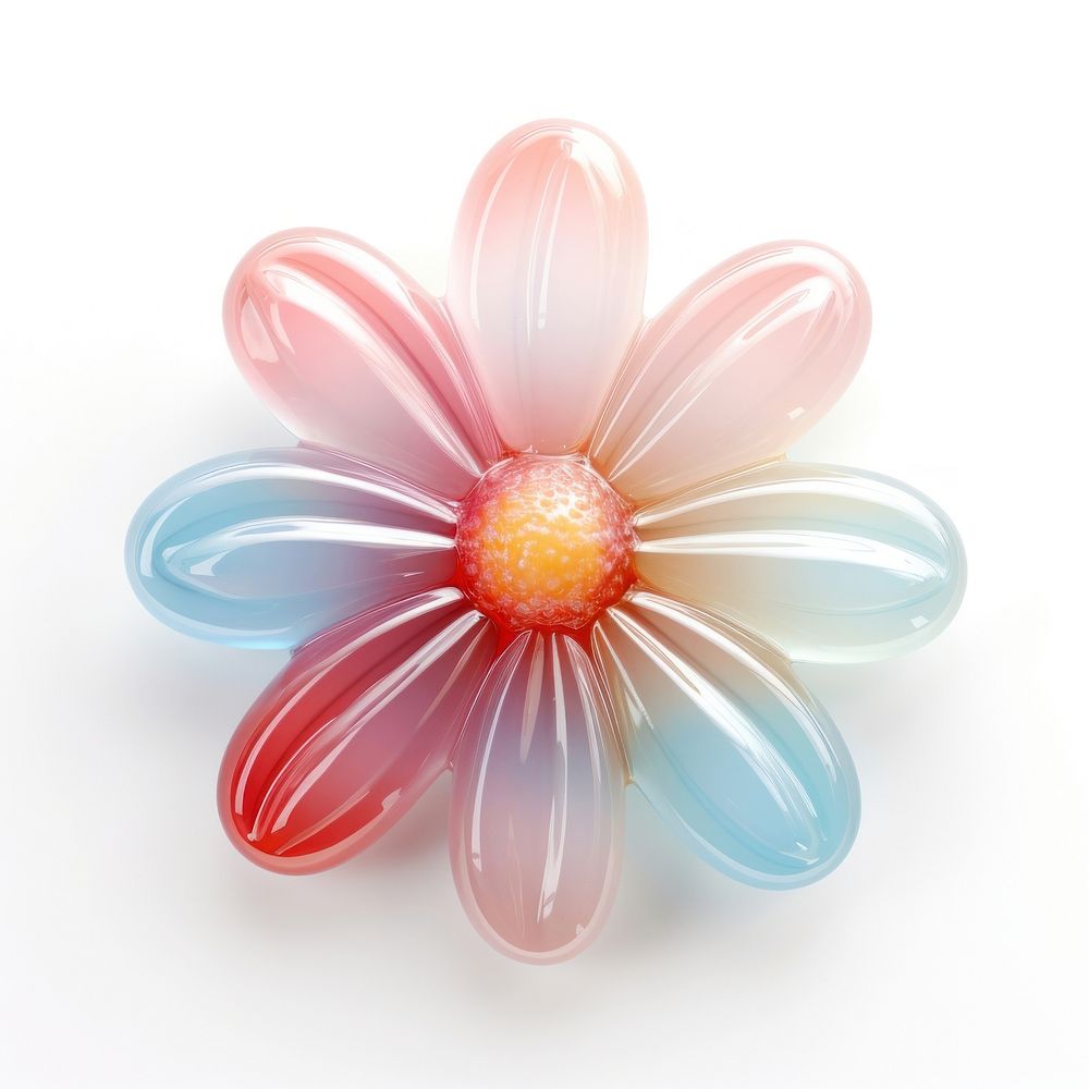 3d jelly glitter daisy jewelry flower plant.