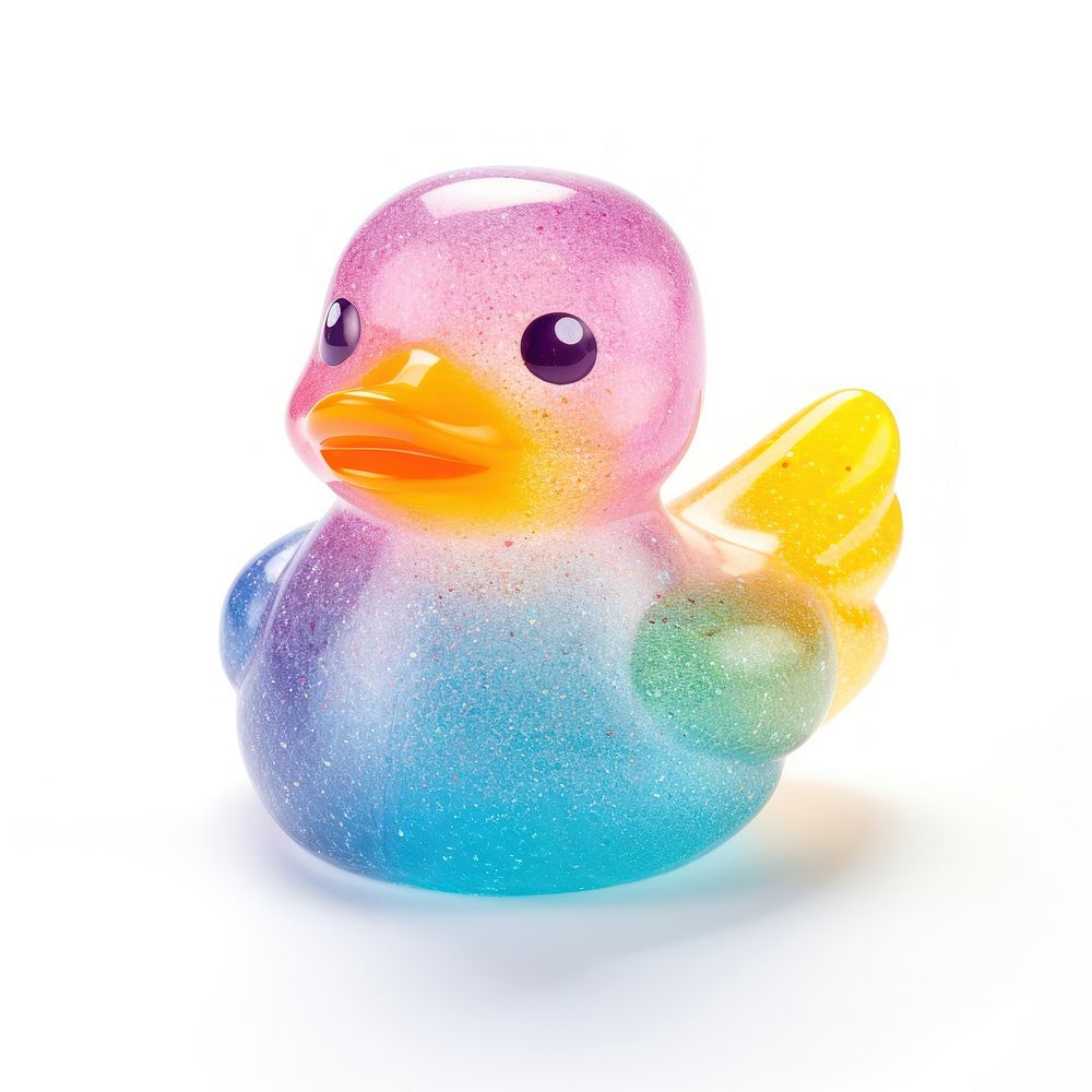 3d jelly glitter duck animal sweets toy.