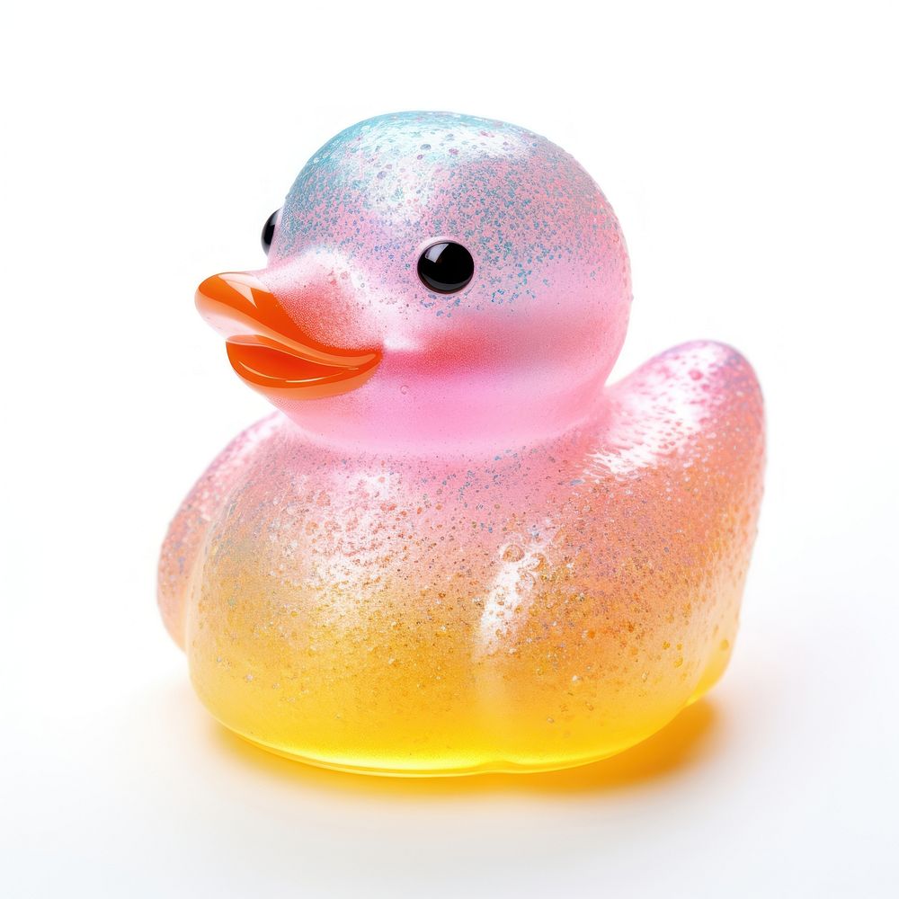 3d jelly glitter duck sweets bird representation.