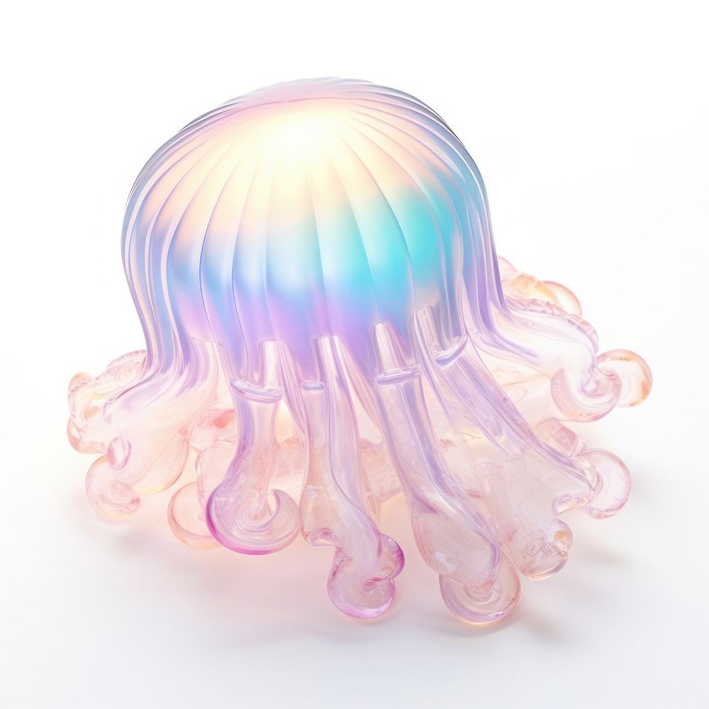 3d jelly glitter fish jellyfish invertebrate translucent.