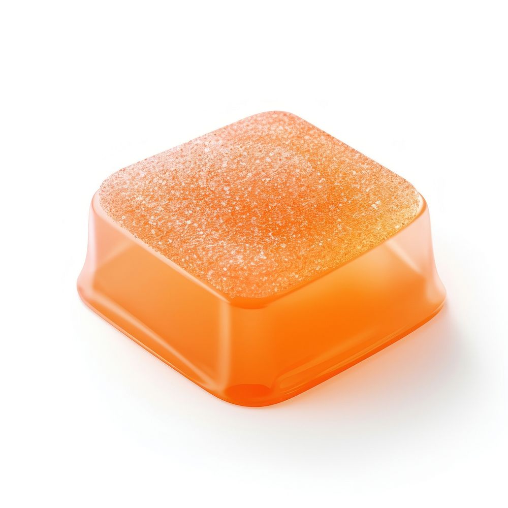 3d jelly glitter orange sweets food confectionery.