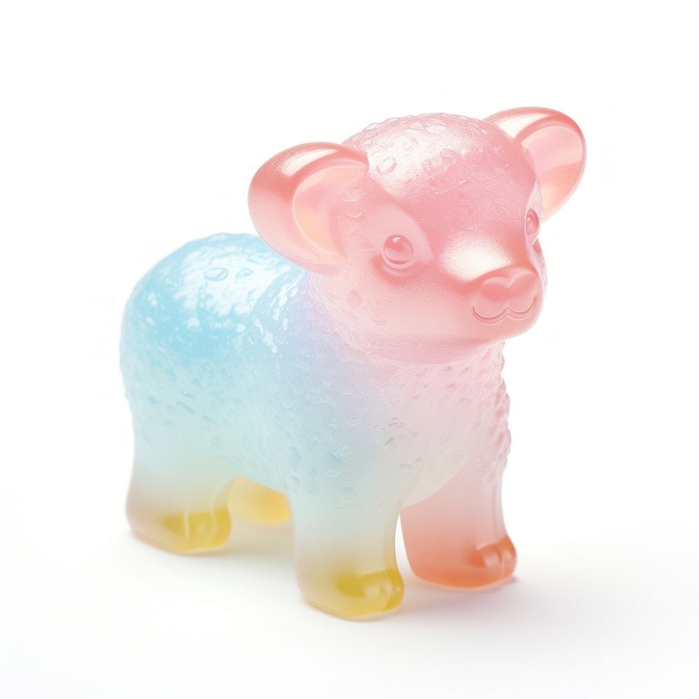 3d jelly glitter lamb figurine animal mammal.