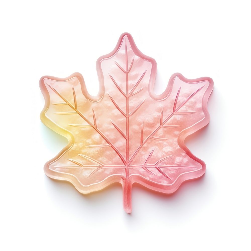 3d jelly glitter Maple leaf sweets maple plant.