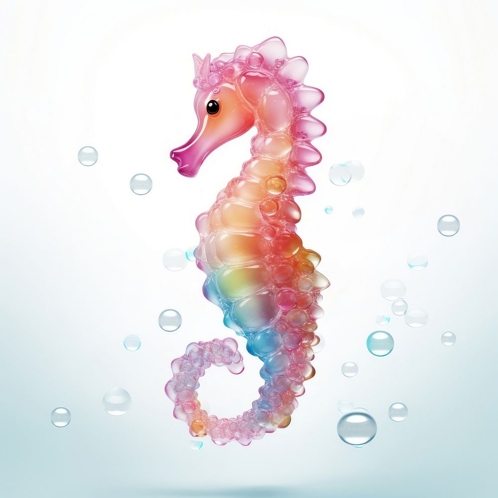 3d jelly glitter seahorse animal mammal accessories.