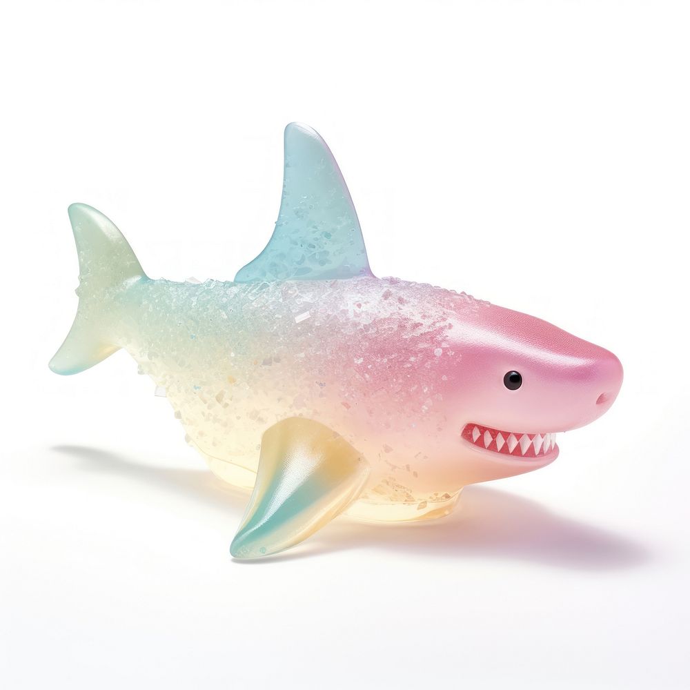 3d jelly glitter shark animal fish underwater.
