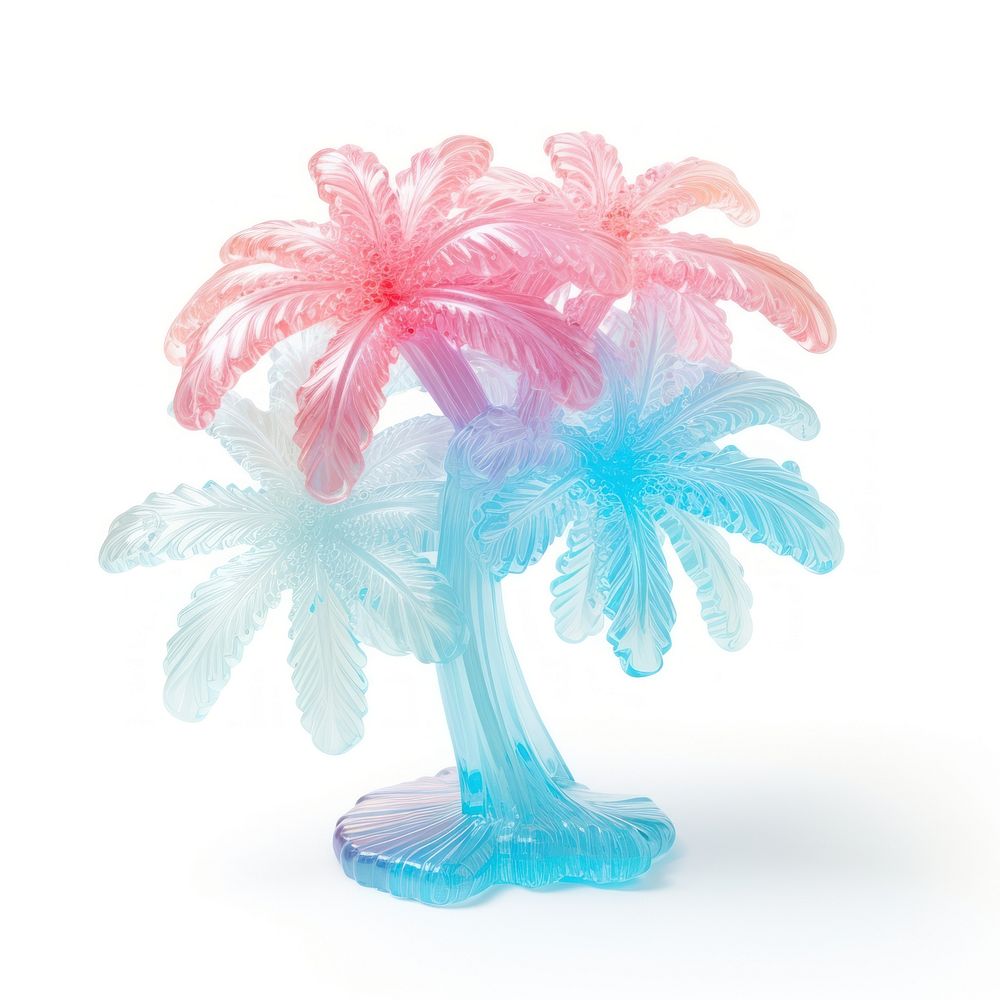 3d jelly glitter palm tree nature plant decoration.