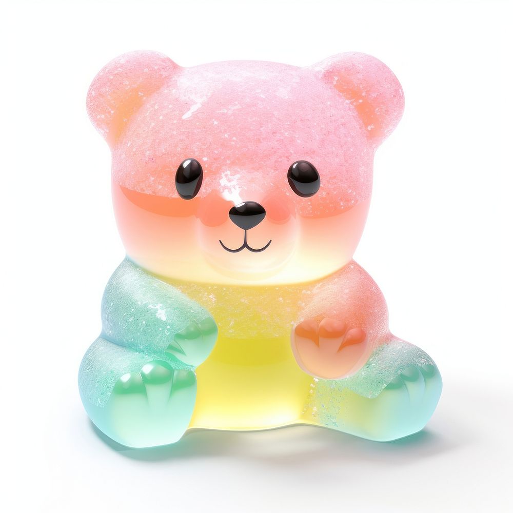 3d jelly glitter panda candy cute toy.