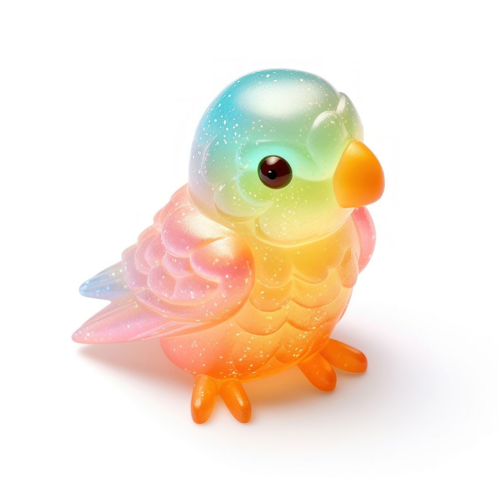 3d jelly glitter parrot animal bird toy.