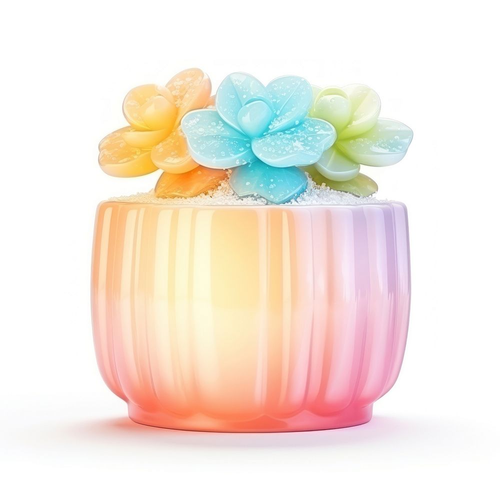 3d jelly glitter plant pot sweets confectionery creativity.
