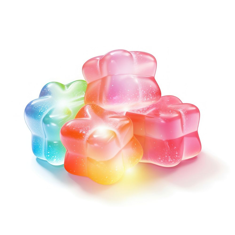 3d jelly glitter recycle icon candy confectionery sweets.