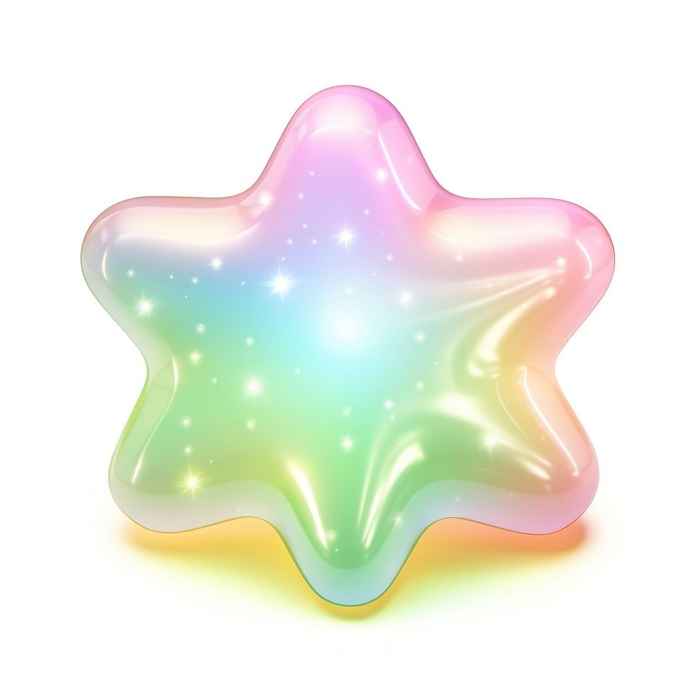 3d jelly glitter recycle icon shape illuminated celebration.