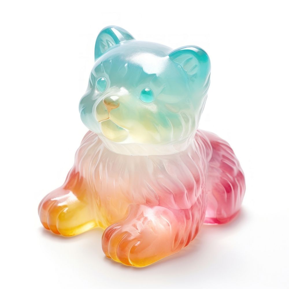 3d jelly glitter tiger figurine sweets candy.