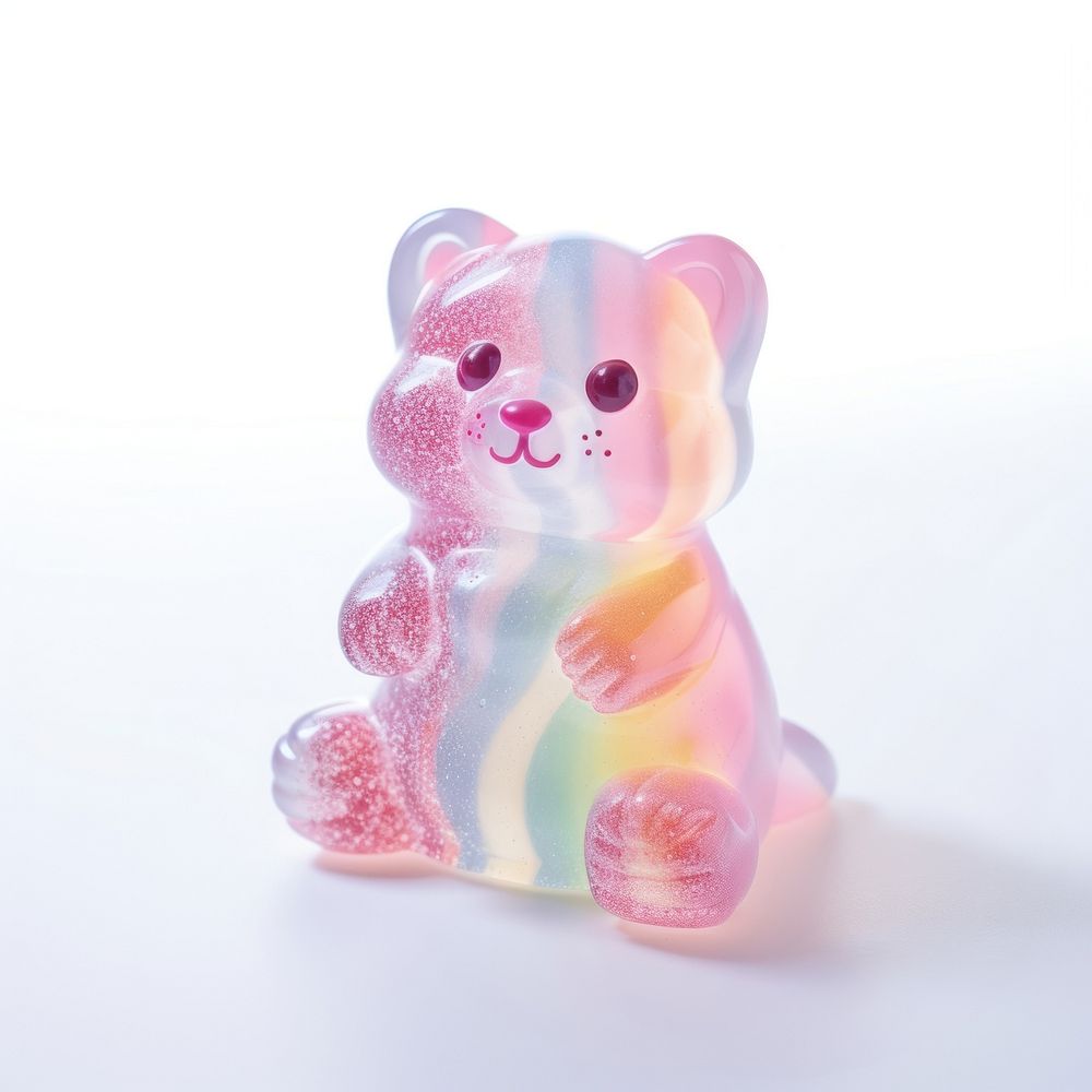 3d jelly glitter tiger candy cute toy.