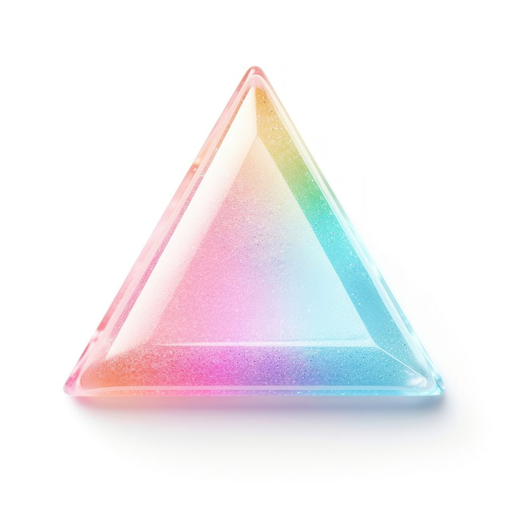 3d jelly glitter triangle pyramid rainbow purple.