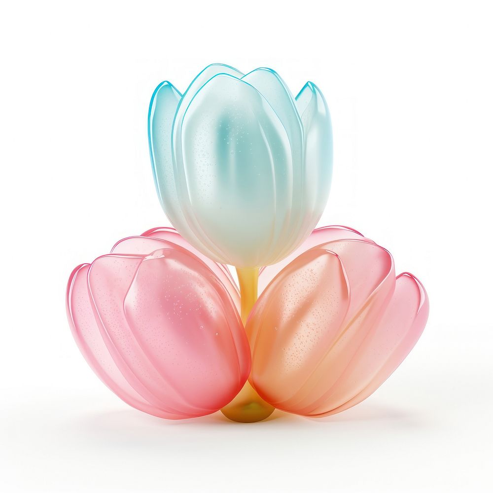 3d jelly glitter tulip flower sweets petal.