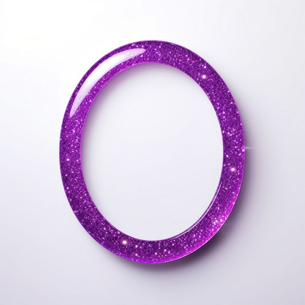 Frame glitter ellipse shape purple gemstone jewelry.