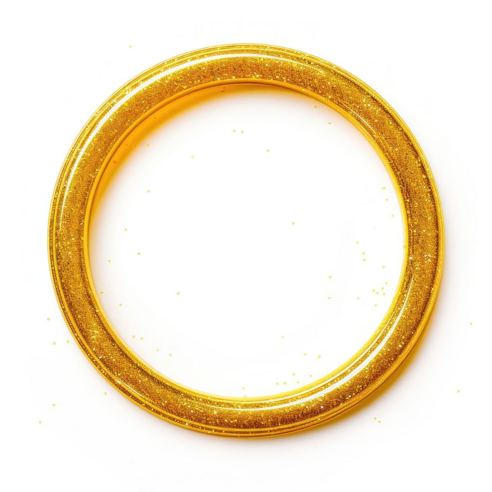 Frame glitter ellipse shape photography jewelry yellow.