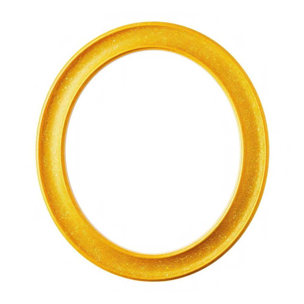 Frame glitter ellipse shape jewelry yellow gold.
