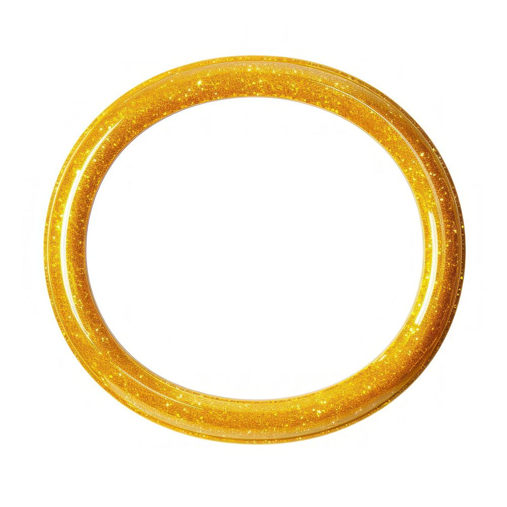 Frame glitter ellipse shape jewelry yellow gold.