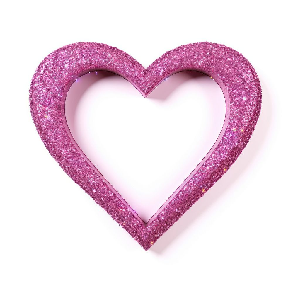 Frame glitter heart shapes jewelry shiny pink.