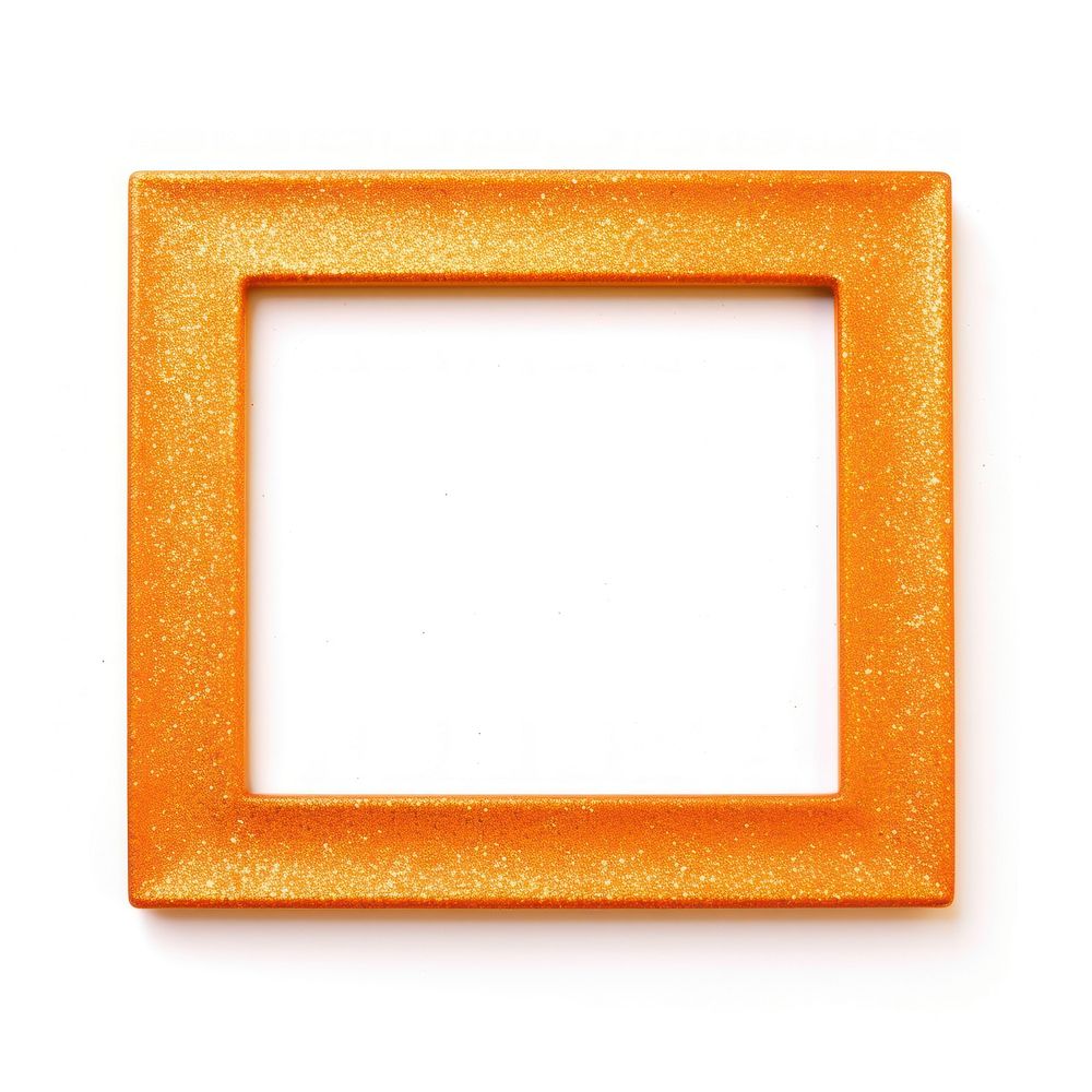 Frame glitter rectangle shape backgrounds white background orange color.