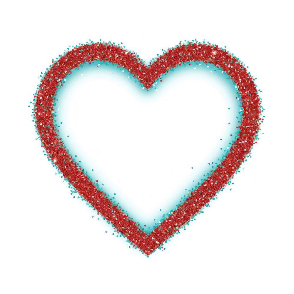 Heart shape red white background.