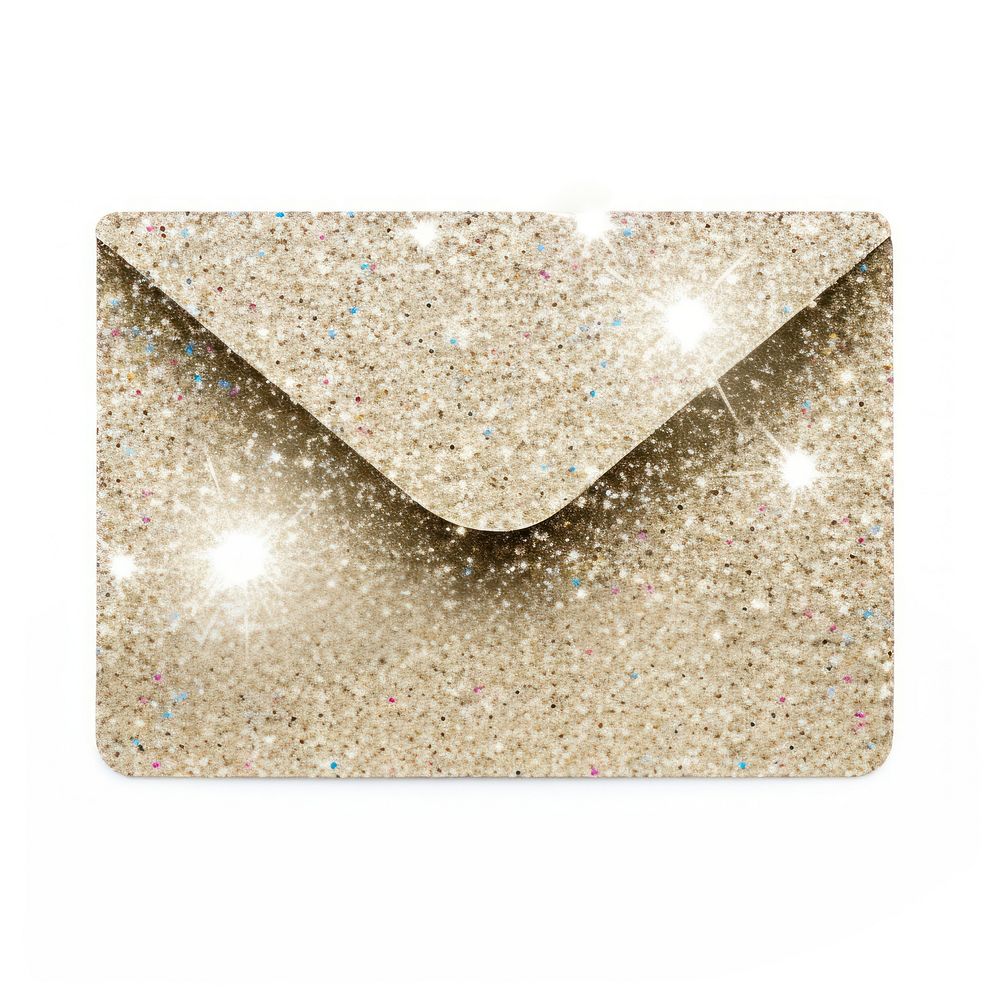 Mail icon glitter shape white background.