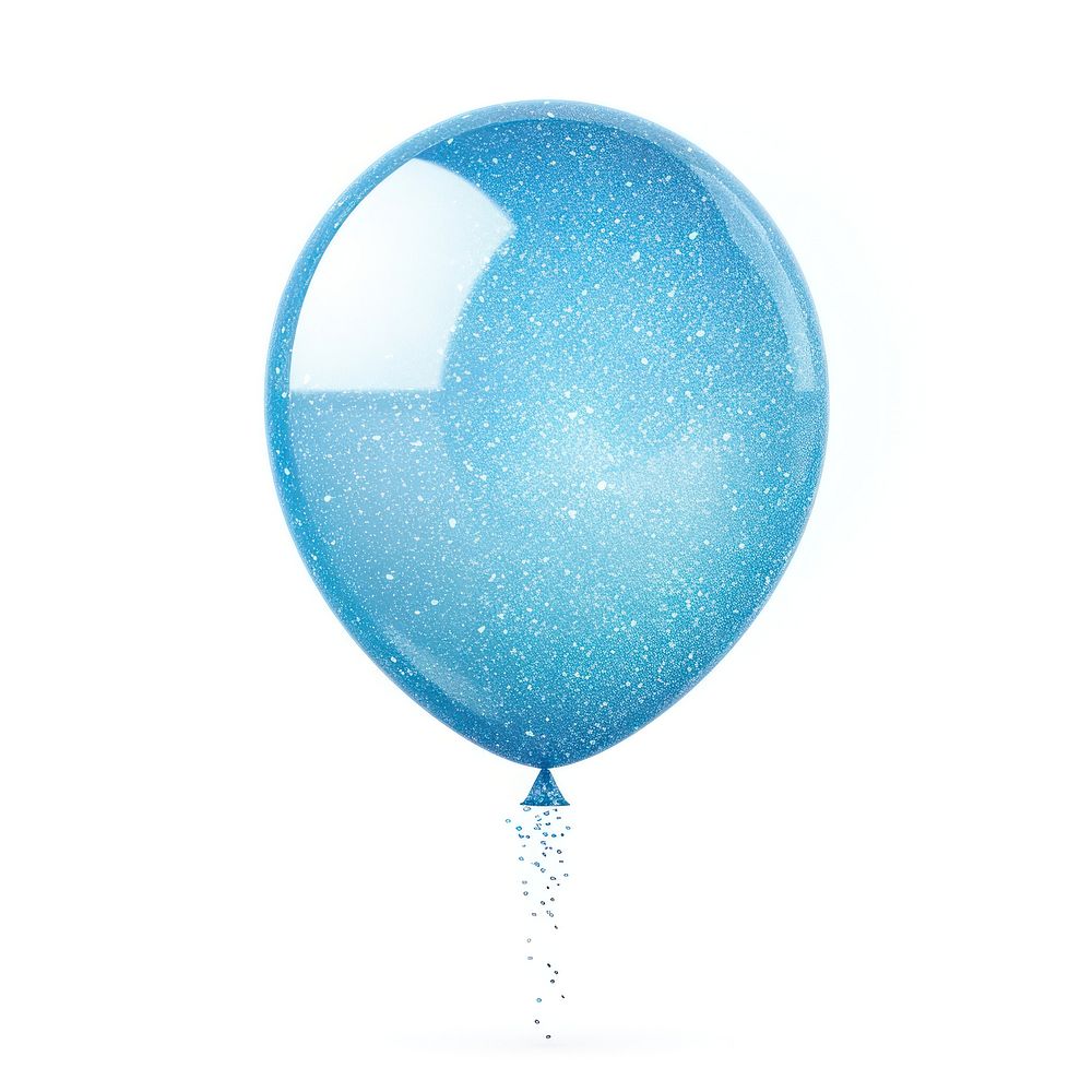 Blue balloon icon transparent shape white background.