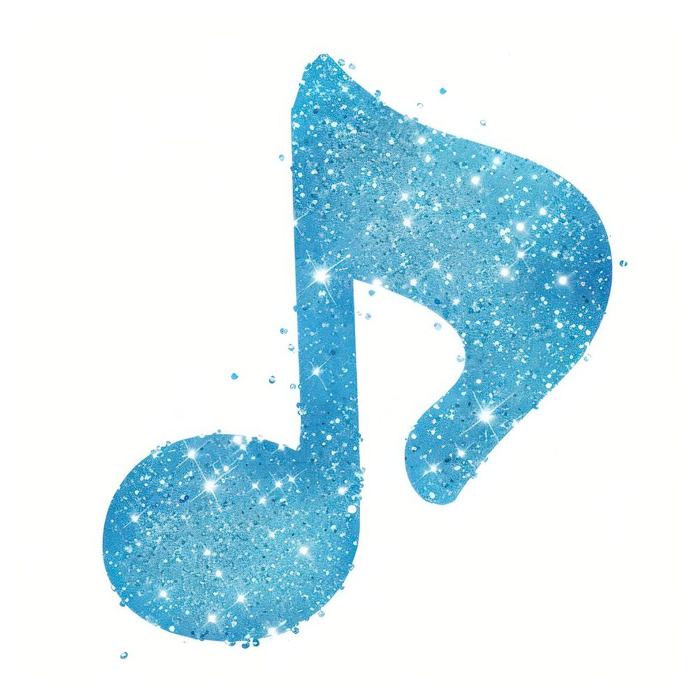 Blue Solkey music icon symbol shape white background.