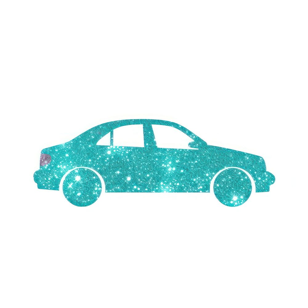 Car icon turquoise vehicle white background.