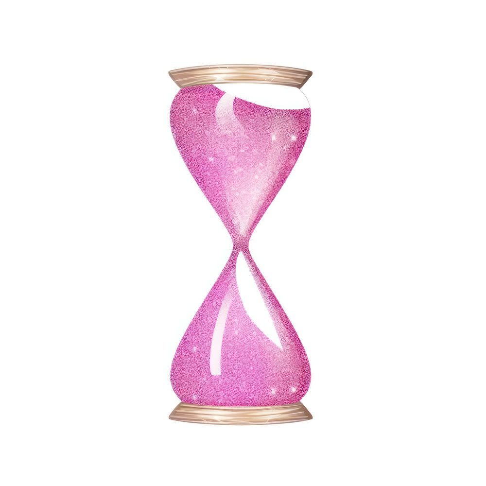 Color pink Hourglass icon hourglass white background biotechnology.