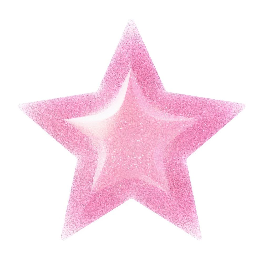 Color pink Hexagram icon glitter symbol shape.
