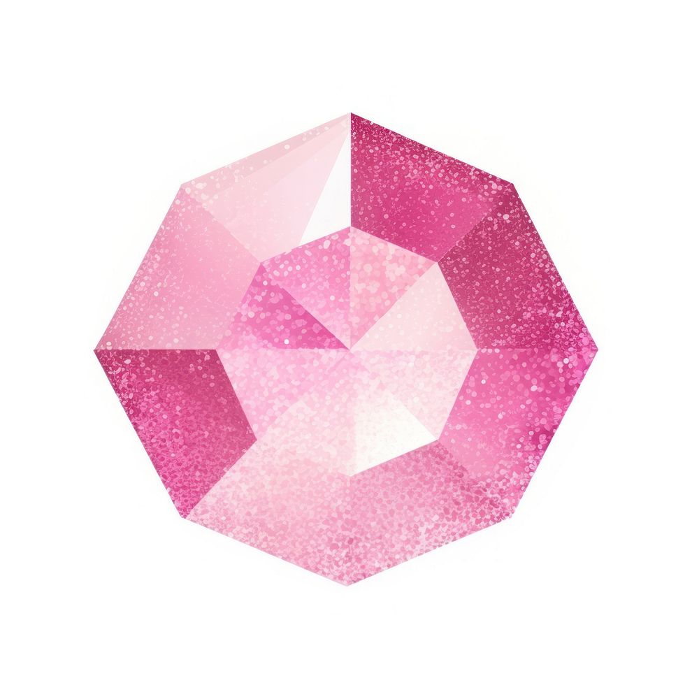Color pink Pentagon icon jewelry shape art.