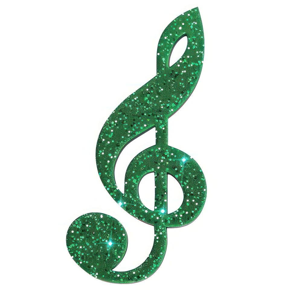 Green Solkey music icon jewelry number shape.