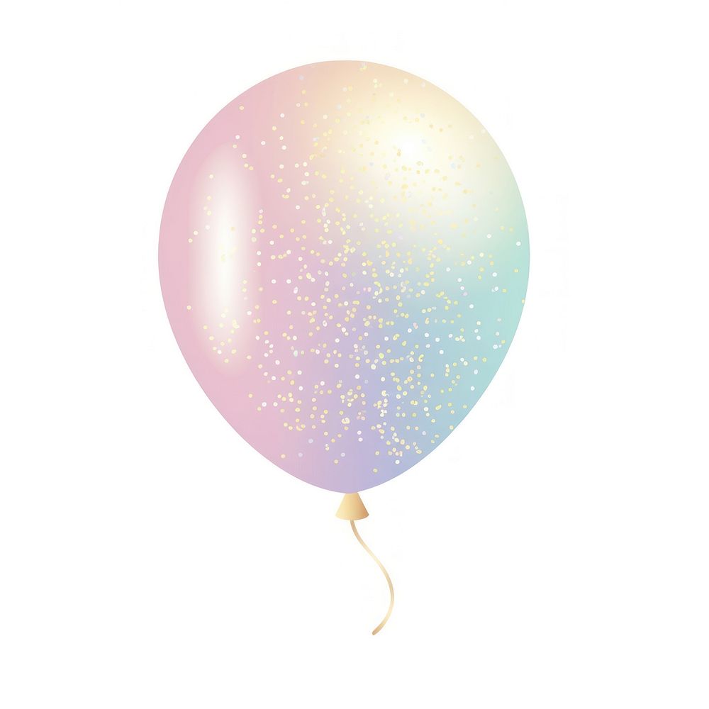 Pastel balloon icon white background celebration anniversary.