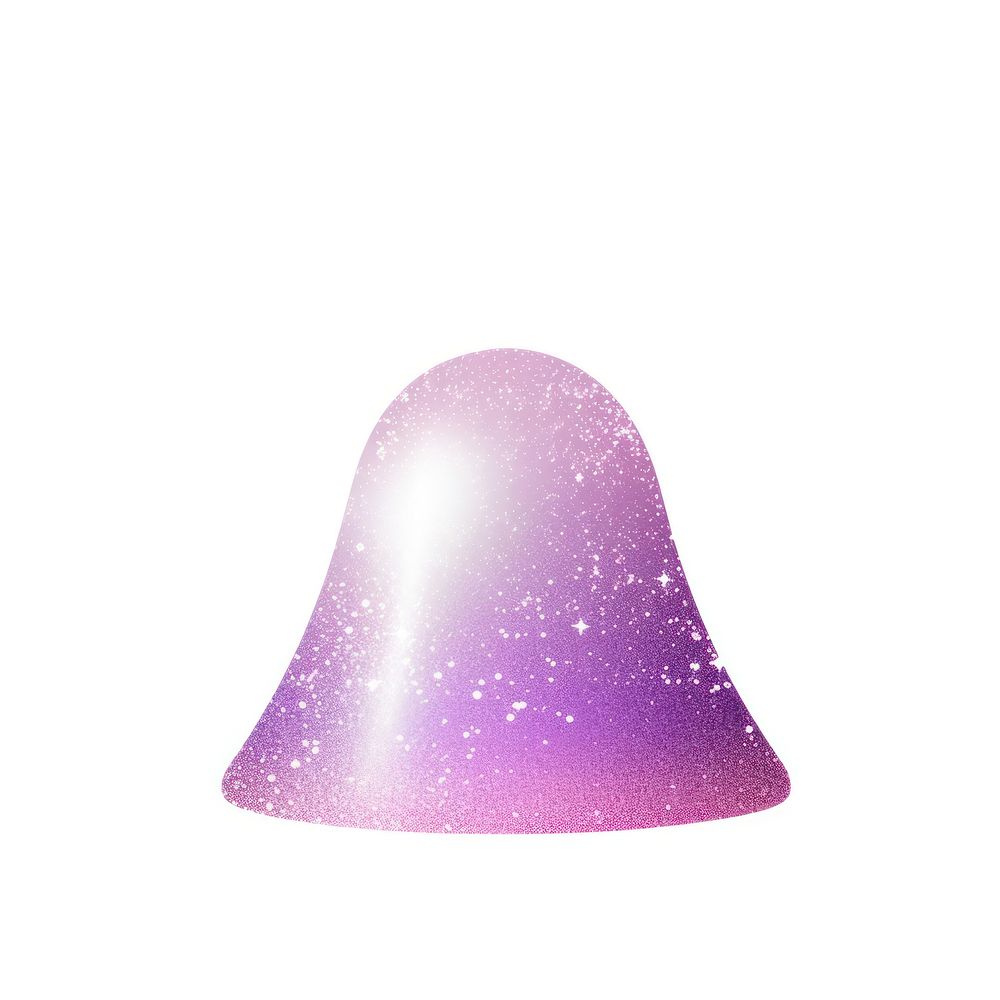 Purple Bell shaped icon glitter white background lampshade.